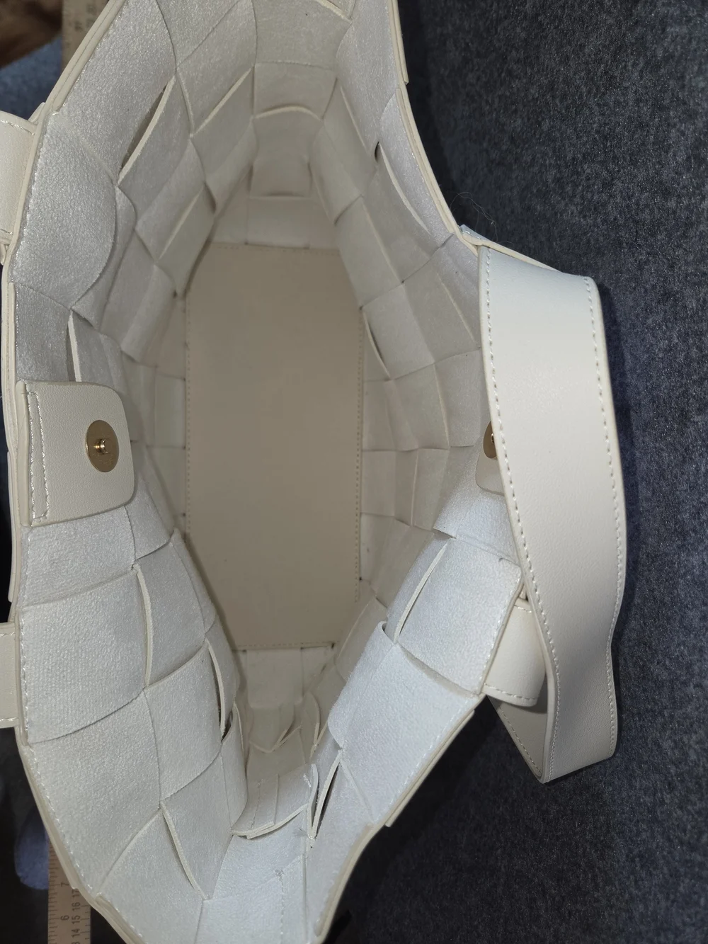 Woven Vegan Leather Cream Tote Bag - Timeless Everyday Carry